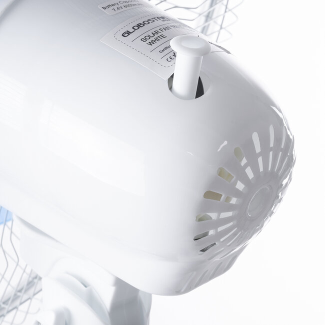 SOLARE-FAN 85357 Solar Fan Αυτόνομος Ηλιακός Επιδαπέδιος Ανεμιστήρας 25W 2 Λειτουργιών Ρεύματος με AC 220-240V ή με Φωτοβολταϊκό Panel 9V 15W & Επαναφορτιζόμενη Μπαταρία Li-ion 7.4V 6000mAh - 12 Ταχύτητες - Ασύρματο Χειριστήριο - Ενσωματωμένο USB 2.0 Charger Συσκευών - IP20 - Μ44 x Π37.5  - 7