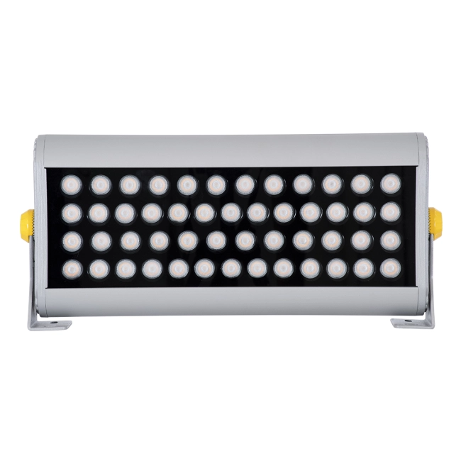 FLOODHENA 90446 Προβολέας Σποτ Wall Washer LED 48W 4080lm 30° AC 220-240V Αδιάβροχο IP67 Ultra Θερμό Λευκό 2200K - Bridgelux SMD Chip - Γκρι Ανθρακί - Μ39 x Π6 x Υ17cm - 3 Χρόνια Εγγύηση