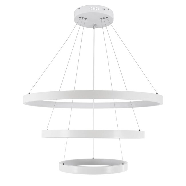 kelvo® NEMESIS KLV-101-0221 Κρεμαστό Φωτιστικό Οροφής LED 120W 12000lm 180° AC 220-240V IP20 Ρυθμιζόμενο Λευκό CCT με Χειριστήριο από 2700K έως 6000K Dimmable - Lumileds SMD Chip - Λευκό Ματ - Μ80 x Π80 x Υ80cm - 3 Χρόνια Εγγύηση - 4