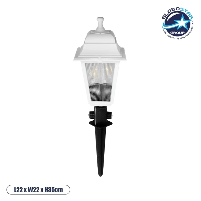 SOLME 203-0223 Vintage Καρφωτό Φωτιστικό Φαναράκι Μονόφωτο 1 x E27 IP44 Λευκό & Διάφανο Πλαστικό - Μ22 x Π22 x Υ35cm SOLME 203-0223 Vintage Καρφωτό Φωτιστικό Φαναράκι Μονόφωτο 1 x E27 IP44 Λευκό & Διάφανο Πλαστικό - Μ22 x Π22 x Υ35cm