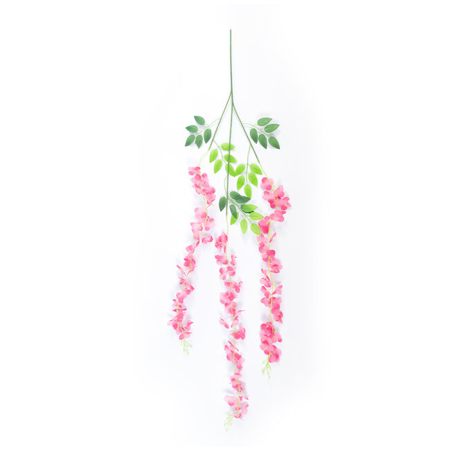 Artificial Garden HOT PINK WISTERIA FLOWER BRANCH 21512 Σετ 12 Τεχνητά Διακοσμητικά κλαδιά Βιστέριας Έντονο Ροζ Φ45 x Υ120cm