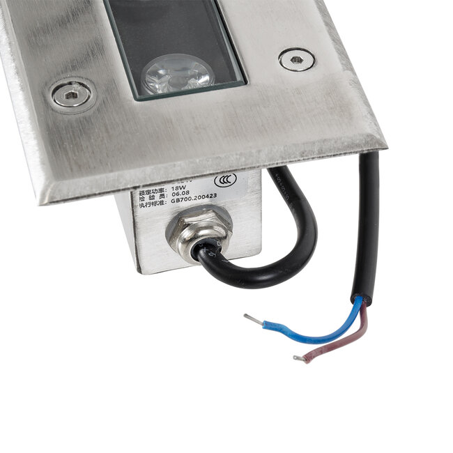 UNDERGROUND-REMVI 90194-Y Χωνευτή Μπάρα Φωτισμού Wall Washer LED 18W 1890lm 10° DC 24V Αδιάβροχο IP68 Ultra Θερμό Λευκό 2200K Dimmable - Bridgelux SMD Chip - Ανοξείδωτο Ατσάλι SS316 - Μ100 x Π9 x Υ7.2cm / Q98.2 x 7.6cm - 3 Χρόνια Εγγύηση - 8