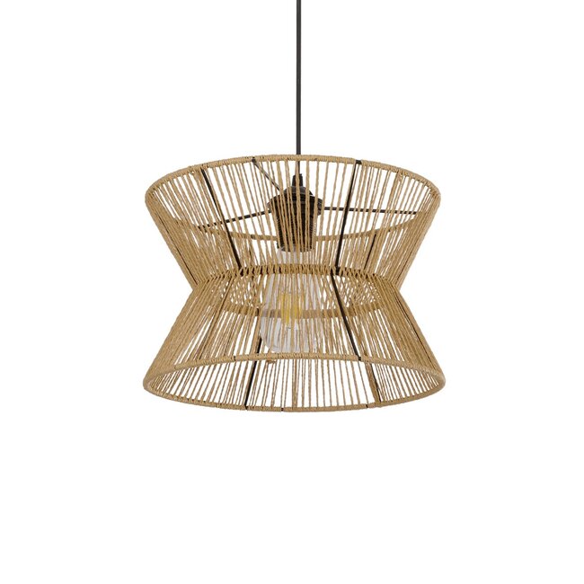 UPCONE 205-0055 Boho Κρεμαστό Φωτιστικό Οροφής με Ντουί 1 x E27 AC 220-240V IP20 - Μπεζ - M30 x Π30 x Υ21cm - 12