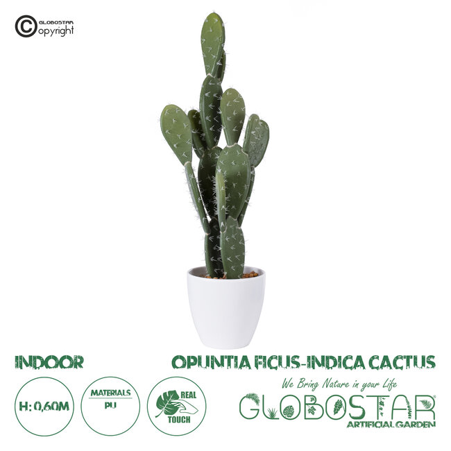 Artificial Garden OPUNTIA FICUS-INDICA CACTUS 20096 Τεχνητό Διακοσμητικό Φυτό Κάκτος Φραγκοσυκιά Υ60cm