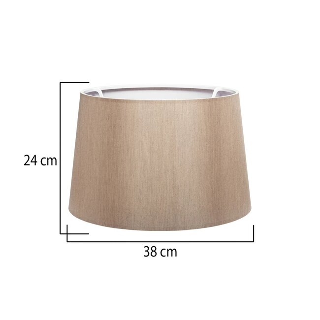 COVER 203-0267 Μοντέρνο Φωτιστικό Καπέλο Καφέ Ύφασμα - Μ38 x Π38 x Υ30cm