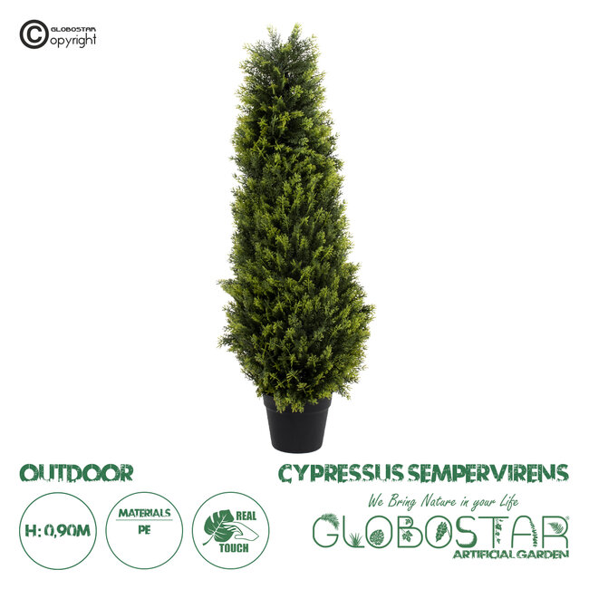 Artificial Garden CYPRESSUS SEMPERVIRENS 20393 Τεχνητό Διακοσμητικό Φυτό Μεσογειακό Κυπαρίσσι Υ90cm