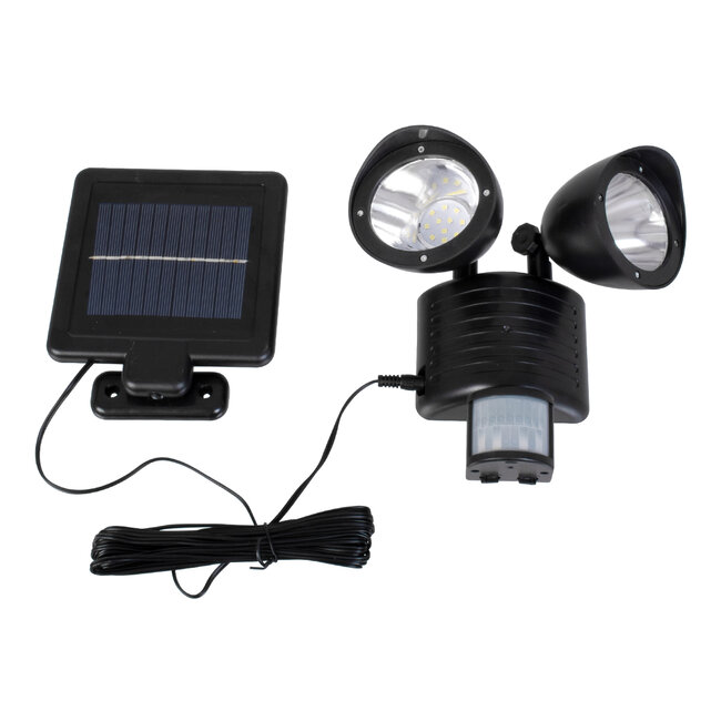 85712 Μαύρο Αυτόνομο Ηλιακό Φωτιστικό LED SMD 10W 150lm με Ενσωματωμένη Μπαταρία 1200mAh - Φωτοβολταϊκό Πάνελ με Αισθητήρα Ημέρας-Νύχτας και PIR Αισθητήρα Κίνησης Αδιάβροχο IP54 Ψυχρό Λευκό 6000K - 17