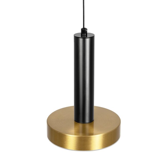 kelvo® ZANE KLV-101-0349 Κρεμαστό Φωτιστικό Οροφής LED 18W 1800lm 120° AC 220-240V IP20 Ρυθμιζόμενο Λευκό CCT με Χειριστήριο από 2700K έως 6000K Dimmable - Lumileds SMD Chip - Σατινέ Χρυσό Βούρτσας & Μαύρο Ματ - Μ15 x Π15 x Υ20cm - 3 Χρόνια Εγγύηση - 9