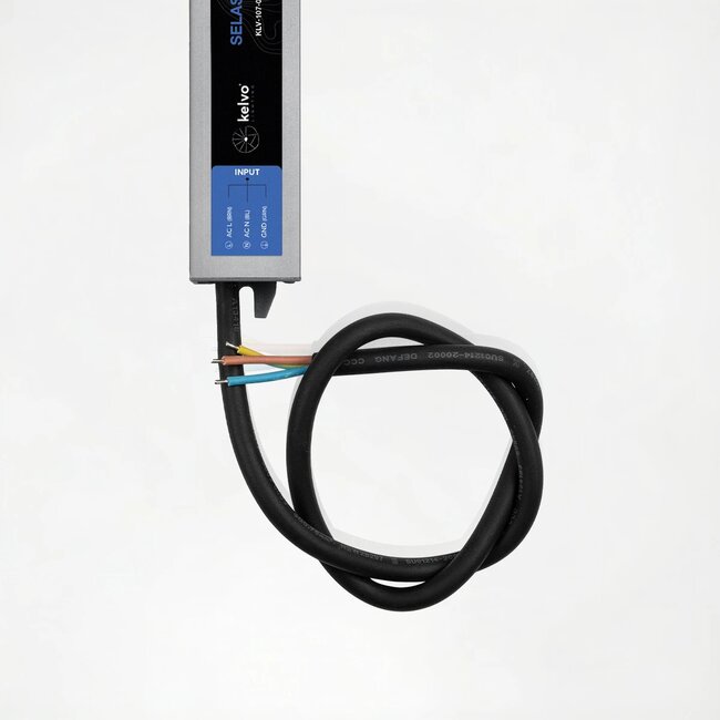 kelvo® SELAS KLV-107-0030 Τροφοδοτικό/Μετασχηματιστής Class II SELV 36W 1.5A AC 220-240V σε DC 24V Αδιάβροχο IP67 - Γκρι Ανθρακί Ματ - Μ22 x Π3 x Υ2cm - 5 Χρόνια Εγγύηση - 4