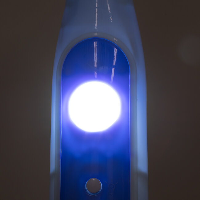 SOLARA-FAN 85355 Solar Fan Αυτόνομος Ηλιακός Επιδαπέδιος Ανεμιστήρας 25W 2 Λειτουργιών Ρεύματος με AC 220-240V ή με Φωτοβολταϊκό Panel 9V 12W & Επαναφορτιζόμενη Μπαταρία Li-ion 7.4V 4400mAh - 3 Ταχύτητες - Ενσωματωμένο USB 2.0 Charger Συσκευών - IP20 - Μ44 x Π37.5 x Υ132cm - Λευκό & Μπλε  - 12