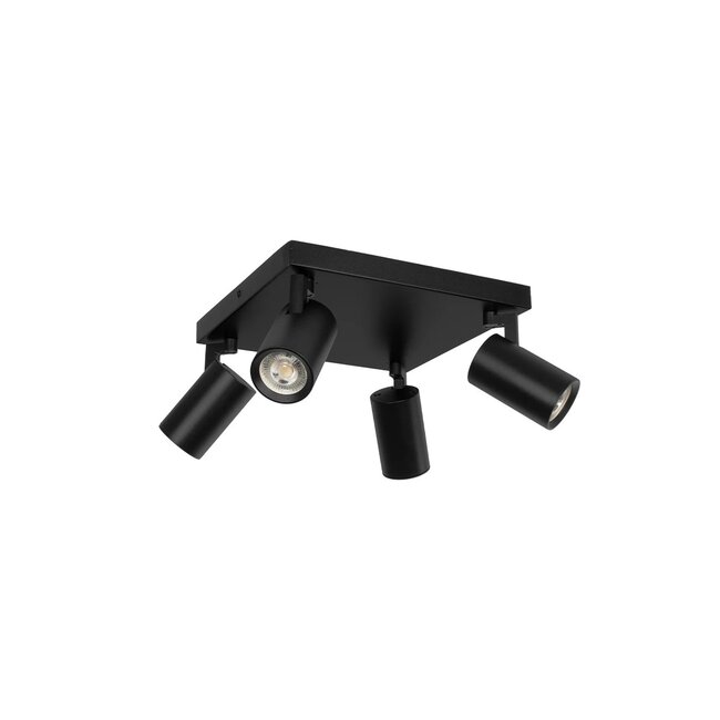 kelvo® SPOTA KLV-101-0146 Μοντέρνο Κινούμενο Φωτιστικό Σποτ Οροφής με Ντουί 4 x GU10 90° AC 220-240V IP20 - Μαύρο Ματ - Μ26 x Π26 x Υ14cm - 3 kelvo® SPOTA KLV-101-0146 Μοντέρνο Κινούμενο Φωτιστικό Σποτ Οροφής με Ντουί 4 x GU10 90° AC 220-240V IP20 - Μαύρο Ματ - Μ26 x Π26 x Υ14cm - 3