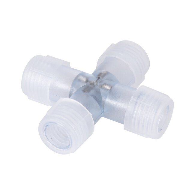 70663 Σύνδεσμος Cross (+) για RGB Φωτοσωλήνα LED 360° Degree DC 230V 2 Pin Αδιάβροχος IP68 - 4