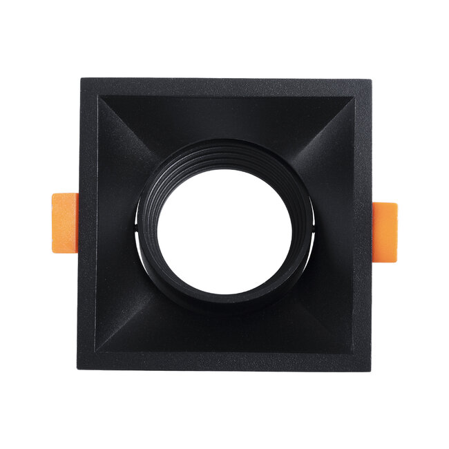 ALPHA 77833 Χωνευτό Κινούμενο Τετράγωνο Σποτ Οροφής για Λάμπα MR16/GU10 - IP20 - Χυτό Αλουμίνιο - Μ9 x Π9 x Υ4.5cm - Μαύρο - 5 Χρόνια Εγγύηση - 4