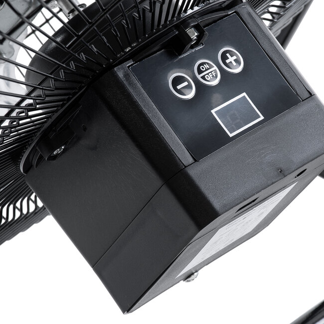 SOLARO-FAN 85352 Solar Fan Αυτόνομος Ηλιακός Επιδαπέδιος Ανεμιστήρας 25W 2 Λειτουργιών Ρεύματος με AC 220-240V ή με Φωτοβολταϊκό Panel 9V 12W & Επαναφορτιζόμενη Μπαταρία Li-ion 7.4V 4400mAh - 12 Ταχύτητες - Ενσωματωμένο USB 2.0 Charger Συσκευών - IP20 - Μ42 x Π20 x Υ35cm - Μαύρο & Ασημί - - 8