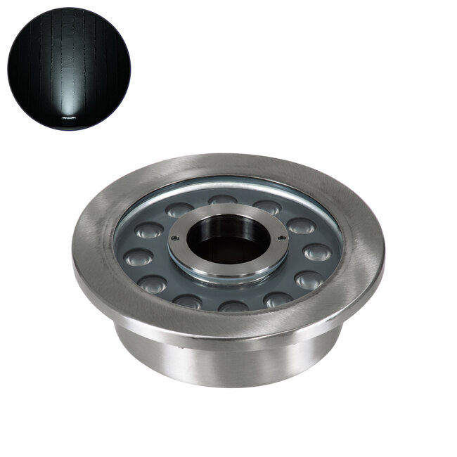 UNDERWATER-DENIS 90439 Υποβρύχιο Χωνευτό Φωτιστικό Σποτ Ειδικό για Σιντριβάνια - Πισίνες - Τζακούζι LED 12W 1200lm 30° DC 24V Αδιάβροχο IP68 Φ19.5 x Υ7.5cm Ψυχρό Λευκό 6000K - Ανοξείδωτο Ατσάλι SS304 - 3 Years Warranty