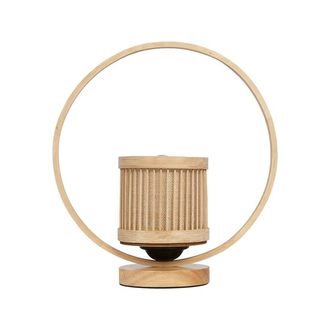TULUMKO 02008 Boho Επιτραπέζιο Φωτιστικό Πορτατίφ με Ντουί 1 x E27 AC 220-240V IP20 - Μπεζ - Μ30 x Π12 x Υ32cm - 3