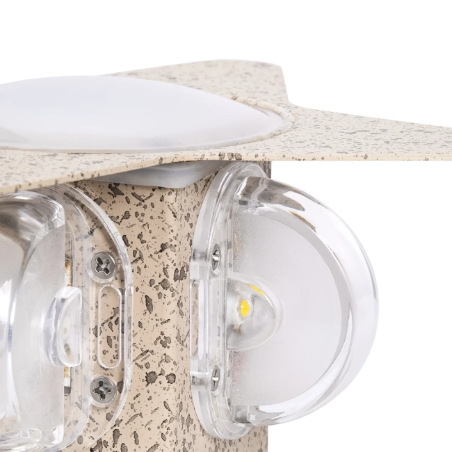  WALLLIGHT-CINA 90658 Μοντέρνο Φωτιστικό Τοίχου - Απλίκα LED 10W 1100lm 10° AC 220-240V Αδιάβροχο IP65 Θερμό Λευκό 2700K - CREE COB Chip & TÜV SÜD Driver - Μπεζ - Μ18.5 x Π18.5 x Υ8.5cm - 3 Χρόνια Εγγύηση - 8
