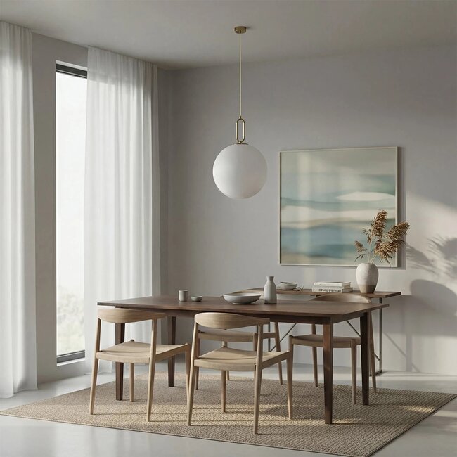 kelvo® BELLISSIMO KLV-101-0378 Κρεμαστό Φωτιστικό Οροφής για Λάμπα με Ντουί E27 AC 220-240V IP20 - Χρυσό Βούρτσας Πλατίνα & Λευκό - Μ40 x Π40 x Υ62cm - 2