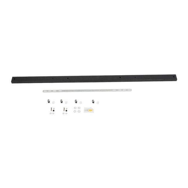 WALLBASE 77525 Γραμμική Μεταλλική Ροζέτα για Κρέμαση 4 Φωτιστικών - Μαύρο - Μ120 x Π5 x Υ2cm