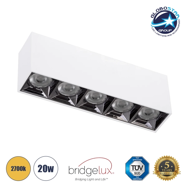 LUMINAR 60331 Downlight Σποτ LED 20W 2700lm 36° AC 220-240V IP20 Θερμό Λευκό 2700K - Osram SMD Chip & TÜV SÜD Driver - Λευκό Ματ - Μ19.5 x Π4.2 x Υ6.6cm - 5 Χρόνια Εγγύηση LUMINAR 60331 Downlight Σποτ LED 20W 2700lm 36° AC 220-240V IP20 Θερμό Λευκό 2700K - Osram SMD Chip & TÜV SÜD Driver - Λευκό Ματ - Μ19.5 x Π4.2 x Υ6.6cm - 5 Χρόνια Εγγύηση