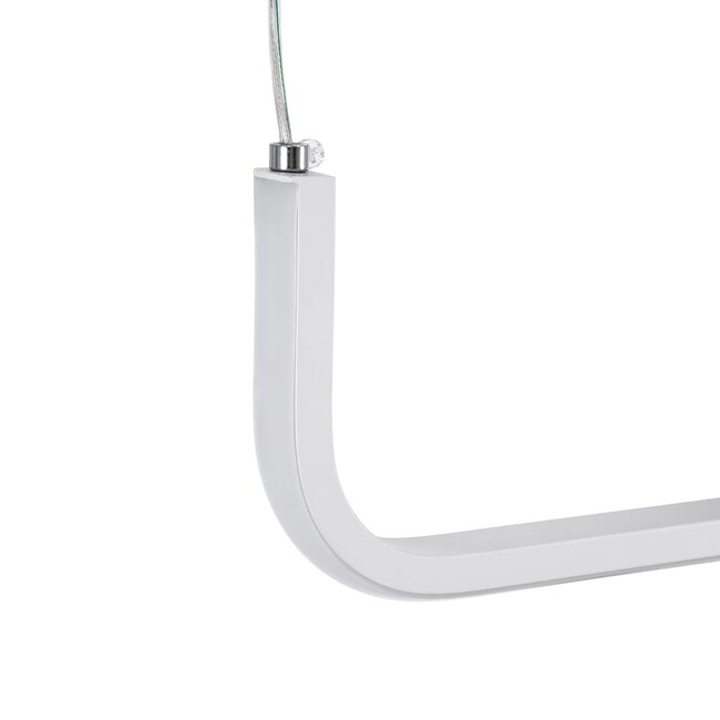 kelvo® LINARIA KLV-101-0259 Κρεμαστό Φωτιστικό Οροφής LED 72W 7200lm 180° AC 220-240V IP20 Ρυθμιζόμενο Λευκό CCT με Χειριστήριο από 2700K έως 6000K Dimmable - Lumileds SMD Chip - Λευκό Ματ - Μ220 x Π4 x Υ25cm - 3 Χρόνια Εγγύηση - 6