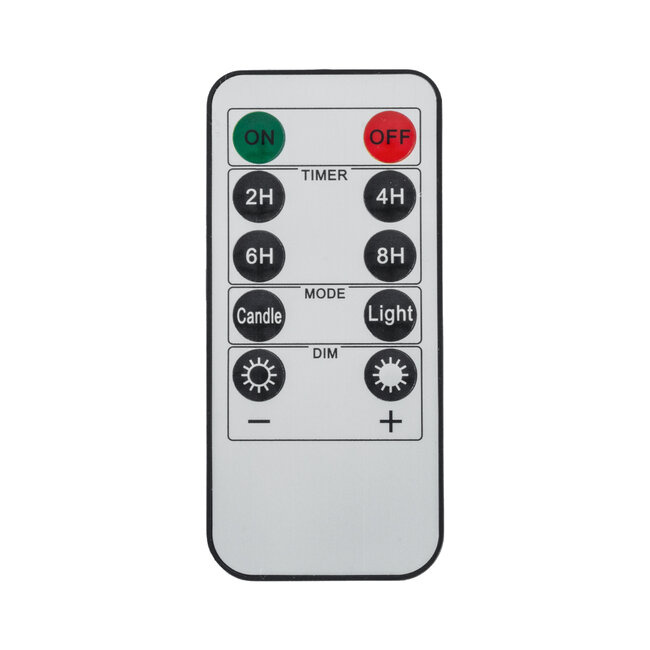 FIREFLAME 79542 Διακοσμητικό Realistic Κερί Παραφίνης με LED Εφέ Κινούμενης Φλόγας - Μπαταρίας & Ασύρματο Χειριστήριο IR Θερμό Λευκό 3000K Dimmable - Φ10 x Υ15cm - 7