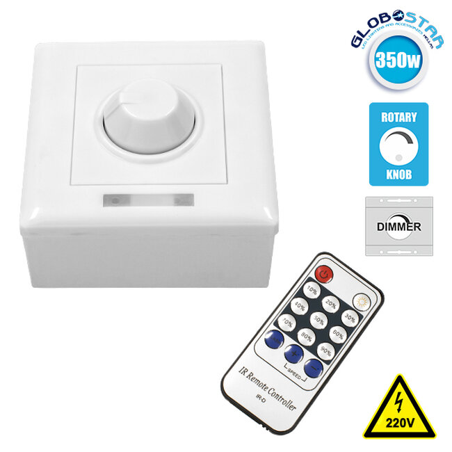 73371 Ασύρματο LED Dimmer Τοίχου 220v (350w) με Κυτίο - 1