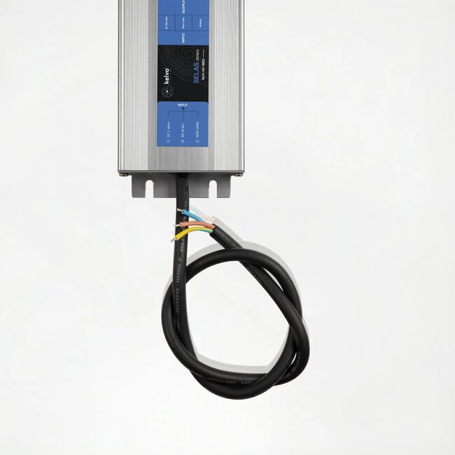 kelvo® SELAS KLV-107-0023 Τροφοδοτικό/Μετασχηματιστής Class I PELV 100W 8.2A AC 220-240V σε DC 12V Αδιάβροχο IP67 - Γκρι Ανθρακί Ματ - Μ18.9 x Π6.5 x Υ2.2cm - 5 Χρόνια Εγγύηση - 4