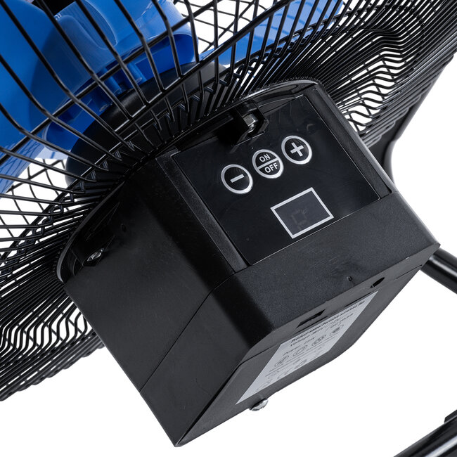 SOLARO-FAN 85351 Solar Fan Αυτόνομος Ηλιακός Επιδαπέδιος Ανεμιστήρας 25W 2 Λειτουργιών Ρεύματος με AC 220-240V ή με Φωτοβολταϊκό Panel 9V 12W & Επαναφορτιζόμενη Μπαταρία Li-ion 7.4V 4400mAh - 12 Ταχύτητες - Ενσωματωμένο USB 2.0 Charger Συσκευών - IP20 - Μ42 x Π20 x Υ35cm - Μαύρο & Μπλε -  - 8