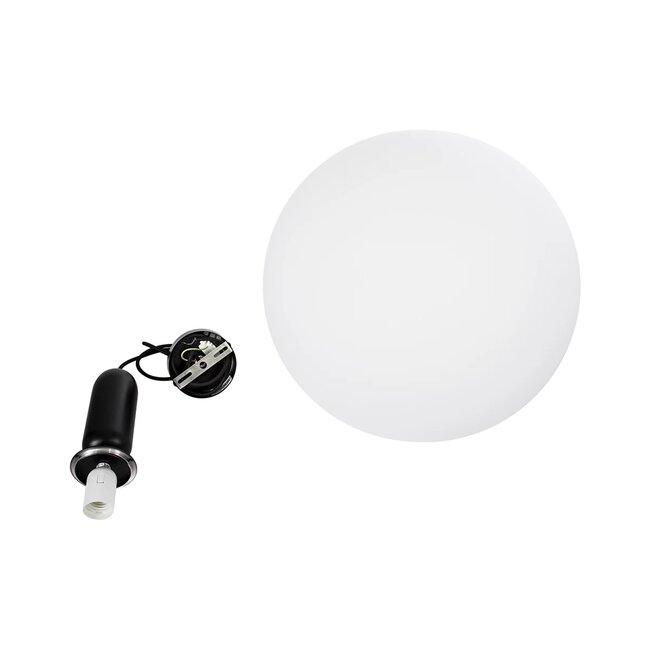 kelvo® ESTETICO KLV-101-0381 Κρεμαστό Φωτιστικό Οροφής για Λάμπα με Ντουί E27 AC 220-240V IP20 - Μαύρο Ματ & Λευκό - Μ40 x Π40 x Υ58cm - 9