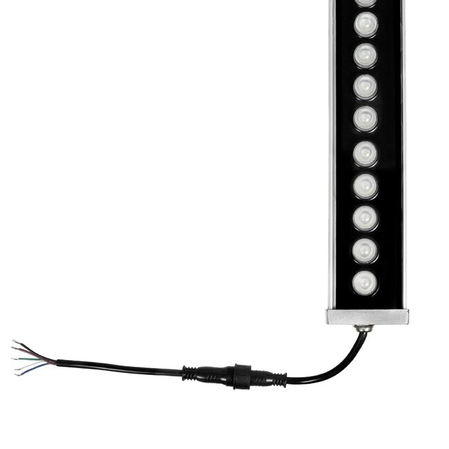 WASHERMOZA 999-0267 Μπάρα Φωτισμού Wall Washer LED 72W 6120lm 10-30° DC 24V Αδιάβροχο IP66 Πολύχρωμο RGB Dimmable - Bridgelux SMD Chip - Γκρι Ανθρακί - Μ100 x Π5 x Υ4cm - 3 Χρόνια Εγγύηση - 5
