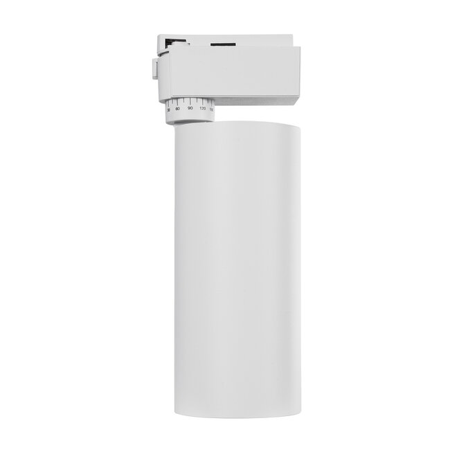 LUGANO 60812 Μονοφασικό Φωτιστικό Σποτ Ράγας LED 30W 3900lm 36° Acrylic HQ LENS AC 220-240V IP20 Φ7.5 x Υ22.7cm Ψυχρό Λευκό 6000K - EUROTRACKSystem 1L+1N - Λευκό - Bridgelux Chip - TÜV Certified Driver - 5 Χρόνια Εγγύηση - 6