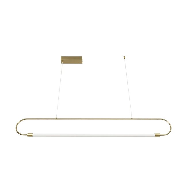 kelvo® GLOW KLV-101-0177 Κρεμαστό Φωτιστικό Οροφής LED 15W 1500lm 360° AC 220-240V IP20 Ρυθμιζόμενο Λευκό CCT με Χειριστήριο από 2700K έως 6000K Dimmable - Lumileds SMD Chip - Χρυσό Πλατίνα - Μ120 x Π3 x Υ17cm - 3 Χρόνια Εγγύηση - 5