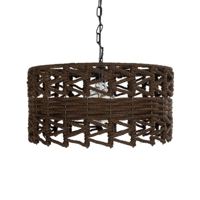 VERA 999-0069 Boho Κρεμαστό Φωτιστικό Οροφής με Ντουί 1 x E27 AC 220-240V IP20 - Καφέ - Μ50 x Π50 x Υ25cm - 4