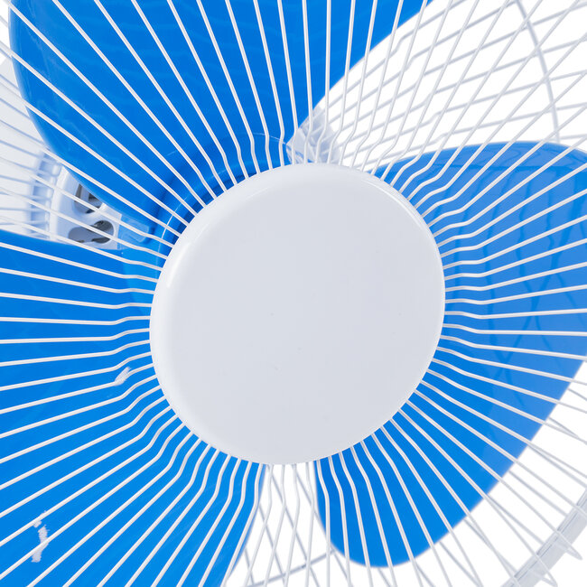 SOLARI-FAN 85353 Solar Fan Αυτόνομος Ηλιακός Επιτραπέζιος Ανεμιστήρας 25W 2 Λειτουργιών Ρεύματος με AC 220-240V ή με Φωτοβολταϊκό Panel 9V 12W & Επαναφορτιζόμενη Μπαταρία Li-ion 7.4V 4400mAh - 3 Ταχύτητες - IP20 - Μ24 x Π36 x Υ49cm - Λευκό & Μπλε - 2 Years Warranty - 6