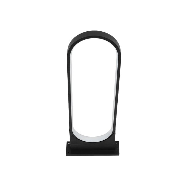 LUNEA GLB-103-0010 Φωτιστικό Κολωνάκι Κήπου LED 15W 1350lm 120° AC 220-240V Αδιάβροχο IP65 Θερμό Λευκό 2700K - Sanan SMD Chip - Μαύρο Ματ - Μ22 x Π7 x Υ60cm - 3 Χρόνια Εγγύηση - 8