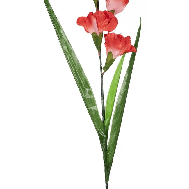 Artificial Garden RED GLADIOLUS FLOWER BRANCH 21396 Τεχνητό Διακοσμητικό Κλαδί Γλαδιόλα Y116cm - 4