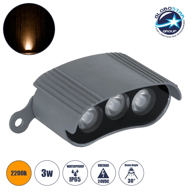 TREELIGHT-ZINA 90230 Κυρτή Μπάρα Φωτισμού Wall Washer με Αντιθαμβωτική Γρίλια Ειδική για Φυτά - Δέντρα LED 3W 255lm 30° DC 24V Αδιάβροχο IP65 Μ9 x Π6.5 x Υ4cm Αρχιτεκτονικό Πορτοκαλί 2200K - Γκρι Ανθρακί - 3 Years Warranty TREELIGHT-ZINA 90230 Κυρτή Μπάρα Φωτισμού Wall Washer με Αντιθαμβωτική Γρίλια Ειδική για Φυτά - Δέντρα LED 3W 255lm 30° DC 24V Αδιάβροχο IP65 Μ9 x Π6.5 x Υ4cm Αρχιτεκτονικό Πορτοκαλί 2200K - Γκρι Ανθρακί - 3 Years Warranty