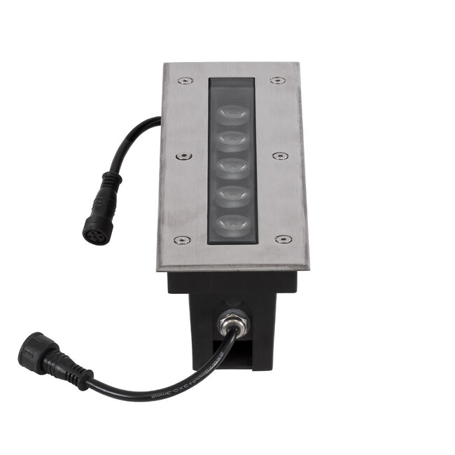 UNDERGROUND-REMVI 90191 Χωνευτή Μπάρα Φωτισμού Wall Washer LED 9W 765lm 10° DC 24V Αδιάβροχο IP68 RGBW Dimmable DMX512 - Ανοξείδωτο Ατσάλι 304 - Μ30 x Π9 x Υ8.5cm / Q28.5 x 7.5cm - 3 Χρόνια Εγγύηση
