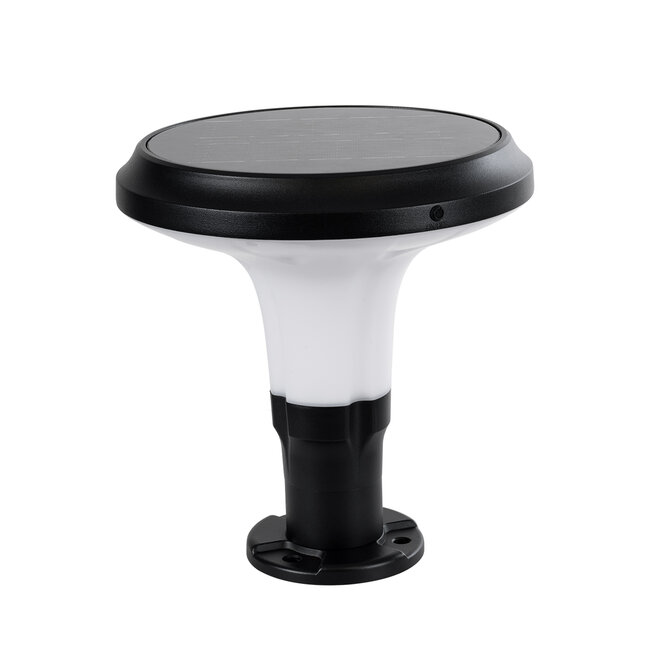 WHISPER 90535 Αυτόνομο Ηλιακό Φωτιστικό Κήπου - Κολωνάκι Αρχιτεκτονικού Φωτισμού Εξωτερικού Χώρου LED 10W 330lm 120° με Ενσωματωμένο Φωτοβολταϊκό Panel 6V 2W & Επαναφορτιζόμενη Μπαταρία Li-ion 3.2V 1800mAh με Αισθητήρα Ημέρας-Νύχτας - Αδιάβροχο IP65 - Σώμα Αλουμινίου & ABS - 8