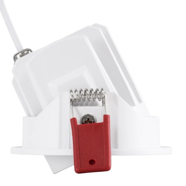 kelvo® LEO KLV-101-0312 Χωνευτό Κινούμενο Φωτιστικό Downlight Σποτ με Honeycomb Anti-Glare Reflector LED 10W 1250lm 38° AC 220-240V IP20 Θερμό Λευκό 2700K - Bridgelux COB Chip & TÜV SÜD Driver - Λευκό & Μαύρο Ματ - Μ8.5 x Π8.5 x Υ6.6cm / Q7.5cm - 5 Χρόνια Εγγύηση - 8