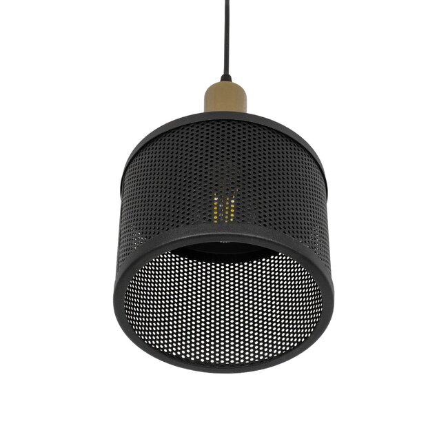 NETO 201-0130 Μοντέρνο Κρεμαστό Φωτιστικό Οροφής με Ντουί 1 x E27 AC 220-240V IP20 - Χρυσό & Μαύρο - Μ18 x Π18 x Υ70cm - 5