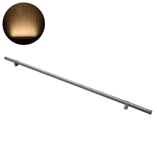 WASHERSTELLAR 90575 Μπάρα Φωτισμού Wall Washer LED 12W 1320lm 30° DC 24V Αδιάβροχο IP67 Θερμό Λευκό 2700K Dimmable - Bridgelux SMD Chip - Γκρι Ανθρακί - Μ100 x Π2 x Υ1.8cm - 3 Χρόνια Εγγύηση - 11