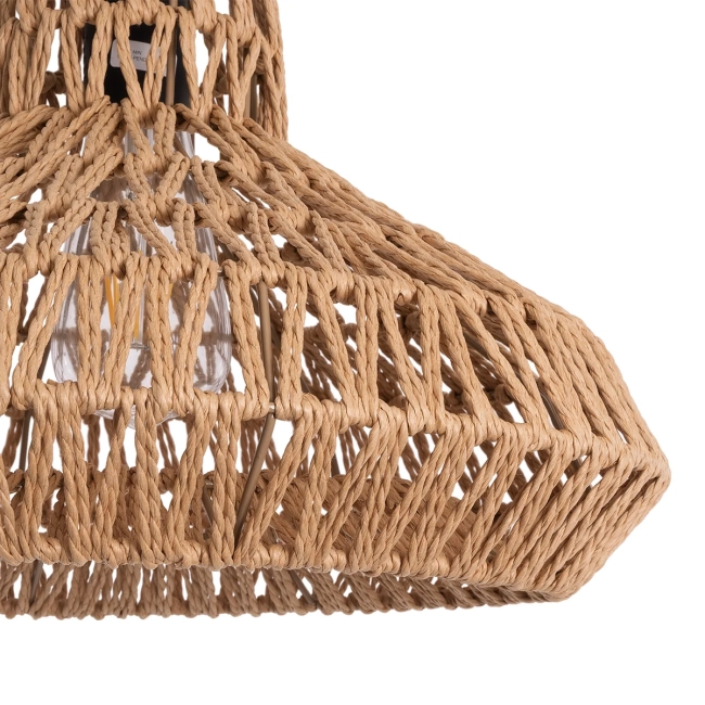  JENSON 00910 Boho Κρεμαστό Φωτιστικό Οροφής με Ντουί 1 x E27 AC 220-240V IP20 - Μπεζ - Μ38 x Π38 x Υ24cm - 7
