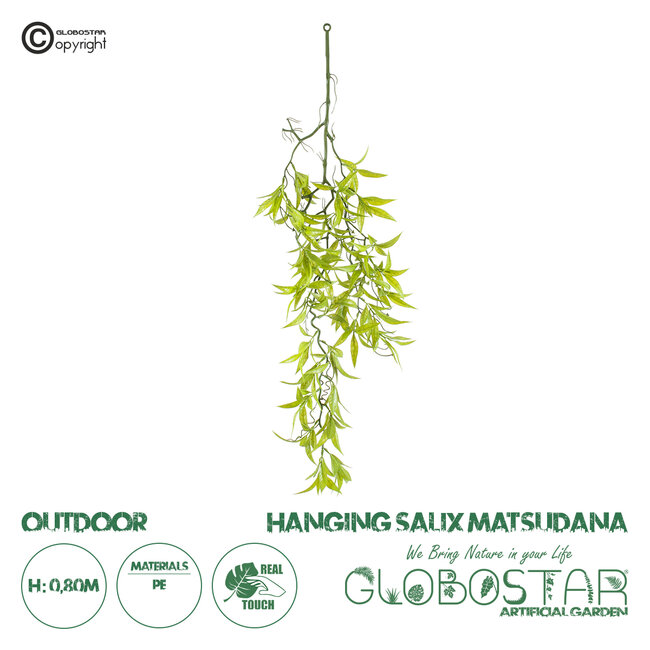 Artificial Garden SALIX MATSUDANA HANGING BRANCH 20411 Τεχνητό Διακοσμητικό Κρεμαστό Φυτό Ιτέα Υ80cm - 1