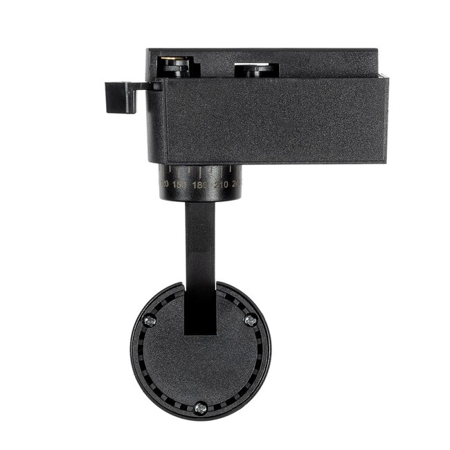 LUGANO 60804 Μονοφασικό Σποτ Ράγας LED 10W 1250lm 36° AC 220-240V IP20 Φυσικό Λευκό 4500K - Bridgelux COB Chip & TÜV SÜD Driver - Eurotrack 1PH - Μαύρο Ματ - Μ8.5 x Π5 x Υ18cm - 5 Χρόνια Εγγύηση - 8