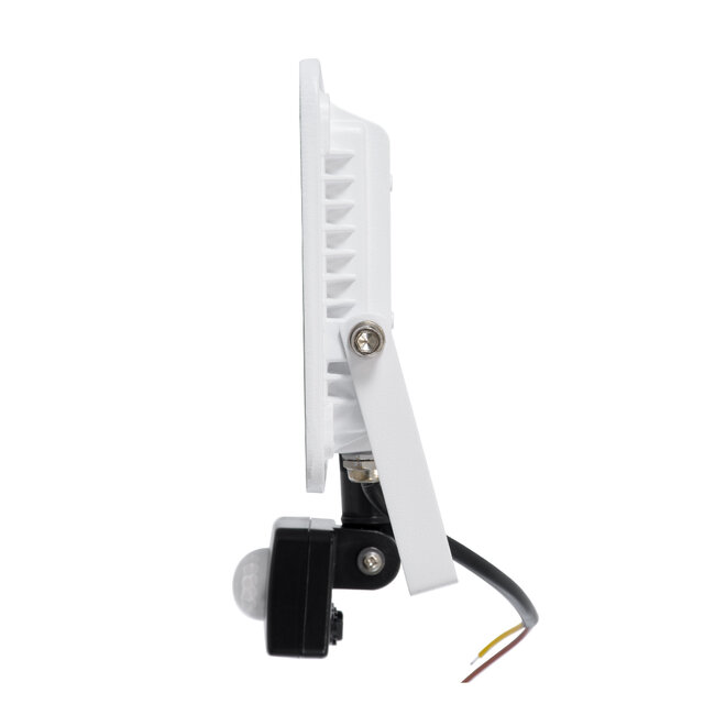 AURORA 61440 Επαγγελματικός Προβολέας LED 30W 3750lm 120° AC 220-240V με Ενσωματωμένο Ρυθμιζόμενο Αισθητήρα Κίνησης PIR - Αδιάβροχος IP67 - Μ16 x Π5 x Υ17.5cm - Λευκό - Ψυχρό Λευκό 6000K - LUMILEDS Chips - TÜV Rheinland Certified - 3 Years Warranty - 4