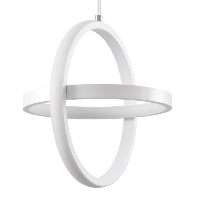 ALICE 61056 Κρεμαστό Φωτιστικό Οροφής Design LED CCT 20W 2400lm 300° AC 220-240V - Εναλλαγή Φωτισμού μέσω Διακόπτη On/Off All In One Ψυχρό 6000k+Φυσικό 4500k+Θερμό 2700k Μ25 x Π22 x Υ25cm - Λευκό - 2