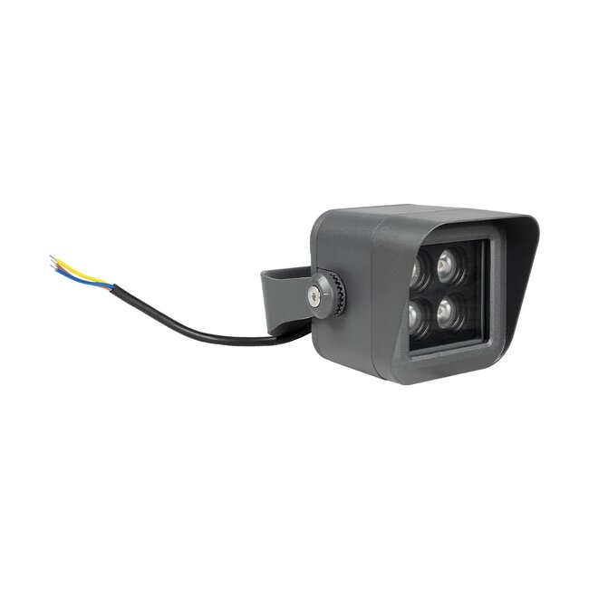 FLOODVIRA GLB-103-0032 Προβολέας Σποτ Wall Washer LED 8W 720lm 24° AC 220-240V Αδιάβροχο IP65 Θερμό Λευκό 2700K - Sanan SMD Chip - Γκρι Ανθρακί Ματ - Μ11 x Π9 x Υ15cm - 3 Χρόνια Εγγύηση - 9