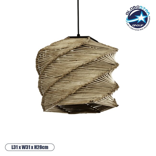 HUSLE 205-0045 Boho Κρεμαστό Φωτιστικό Οροφής με Ντουί 1 x E27 AC 220-240V IP20 - Μπεζ - M30 x Π30 x Υ28cm HUSLE 205-0045 Boho Κρεμαστό Φωτιστικό Οροφής με Ντουί 1 x E27 AC 220-240V IP20 - Μπεζ - M30 x Π30 x Υ28cm